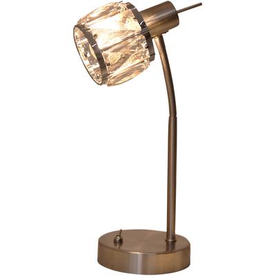 NÄVE LED Tischleuchte "Josefa", grau (chromfarben), 1, H: 34,5cm, 1 Stk., Leuchten, LED Tischleuchte