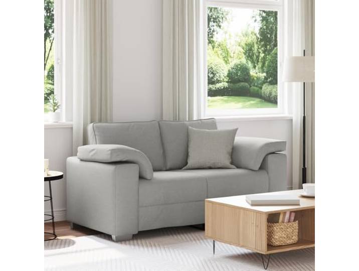 HEFZGDB Zweisitzer Sofa Wolkengrau 120 cm Stoff mit Fleckenresistenz und Stabilem Holzrahmen, Bequeme Gepolsterte Sitze für Wohnzimmer und Elegantes Design