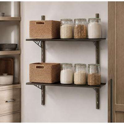 Wallscapes Puzzle Shelf Kit - Clear Metal with Bracket