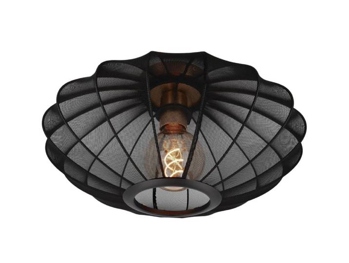 Plafonnier polyester noir 40 cm