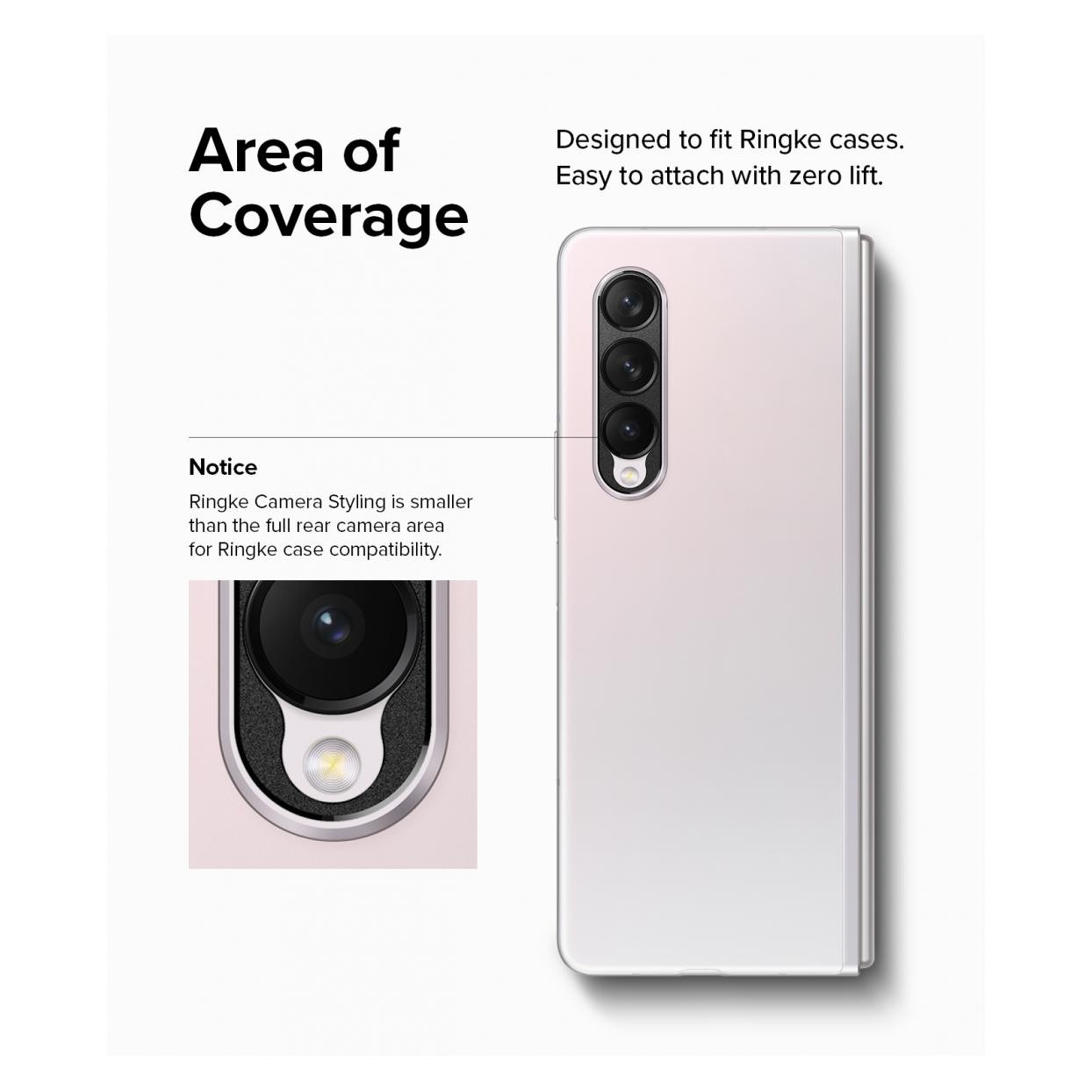 Ringke Galaxy Z Fold 3 Camera Styling camera island protector Black (Samsung Galaxy Z Fold3 5G) (RGK1487BLK)
