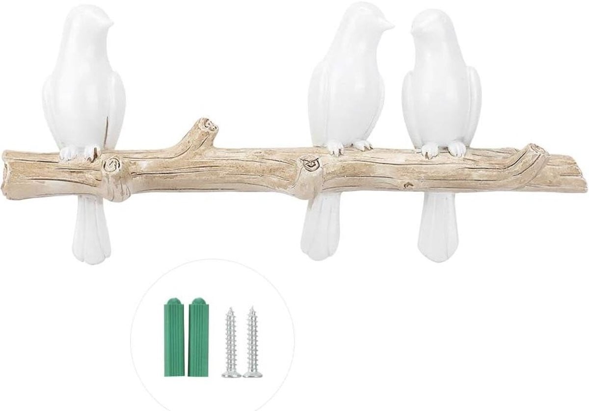 Decoratieve Vogel Wandkapstok met driedimensionaal ontwerp