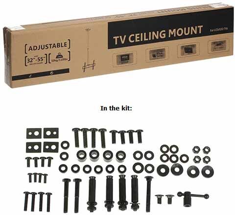 Supporto A Soffitto Pendente Per Monitor Lcd O Tv 32/55" - 90plb-Ce344
