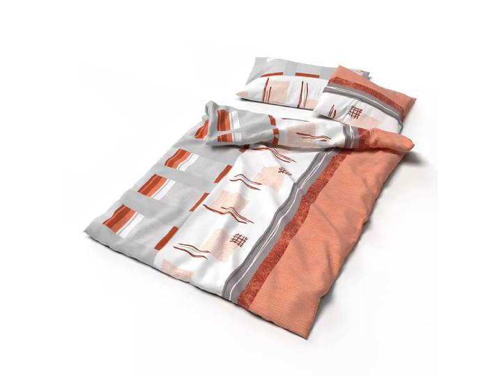 Lotus Bettwaren - Lotus Bettwäsche Jersey Malea orange, Malea Jersey Bettwäsche Orange, 200 x 210cm