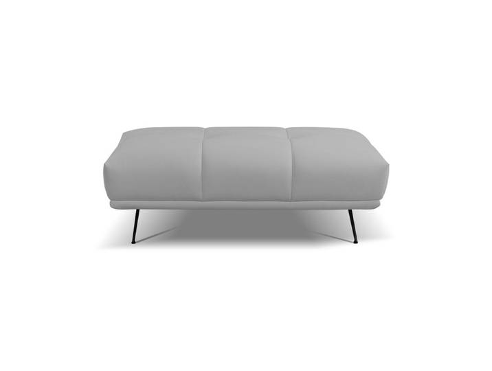 Pouf GIOVANNI tissu bull gris clair
