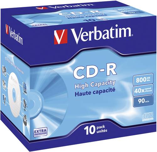 Verbatim 43428 CD-R 90 Rohling 800 MB 10 St. Jewelcase