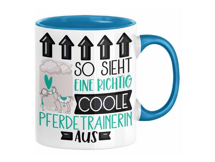 Trendation Tasse Pferdetrainerin Geschenk Tasse Lustig Geschenkidee für Pferdetrainerin