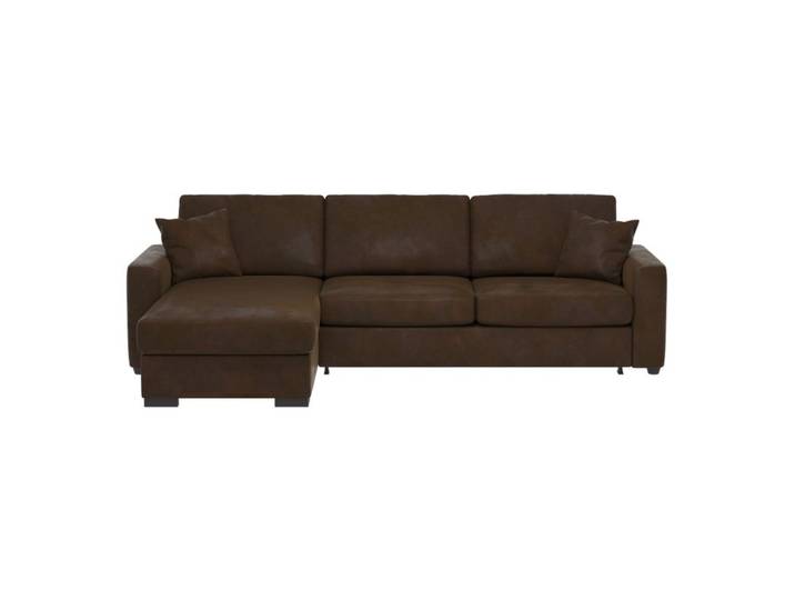 Canapé d'angle convertible pack standard NICARAGUA tissu gobi marron 04