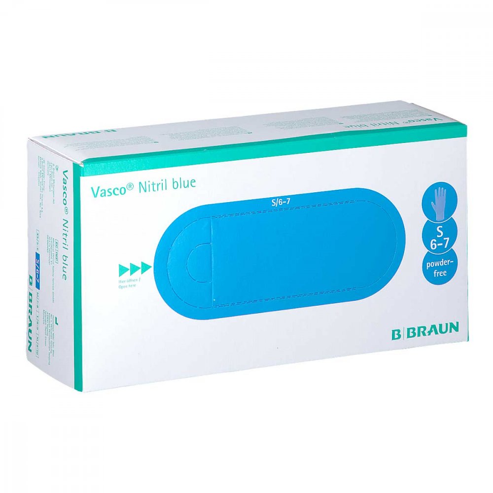 B. Braun Melsungen AG Vasco Nitril blue Untersuchungshandschuhe Größe s 08928256