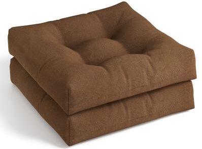 Costway 21 Inch x 21 Inch Patio Chair Seat Cushion Pads for Indoor and Outdoor-Coffee