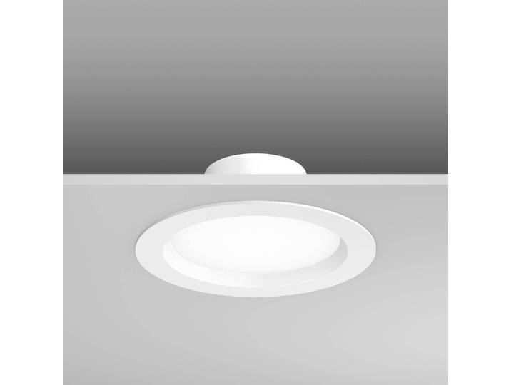 RZB HB 801 LED inbouwdownlight IP54 Ø22,5cm 20W, wit / opaal, Badkamer, Aluminium, Modern, downlight