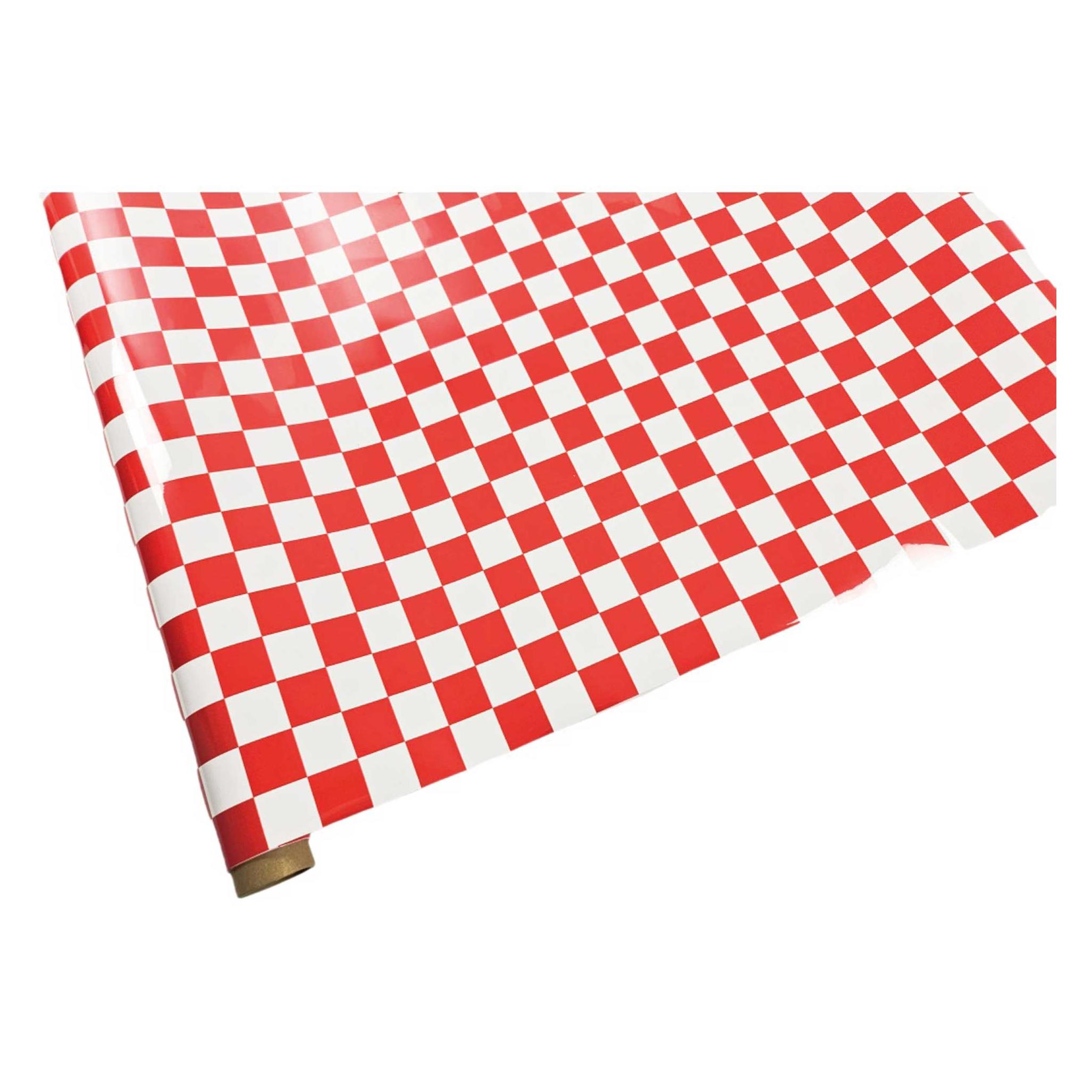 Planet-Hobby Bügelfolie Rot / Weiss Quadrat (2x2cm) 2 Meter (FL-023-1-2m)