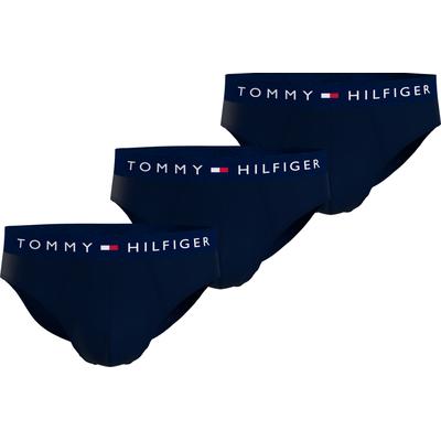 Slip "TH-3P BRIEF", Herren, Gr. XL (54), Jersey, blau (desert sky, desert sky, desert sky), Jersey, Obermaterial: 95% Baumwolle, 5% Elasthan, TOMMY HILFIGER UNDERWEAR, körpernah, Unterhosen Slip, mit Tommy Hilfiger Logoschriftzug