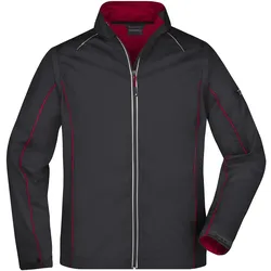 2-in-1 Softshellljacke "JN1122" - XL - black/red