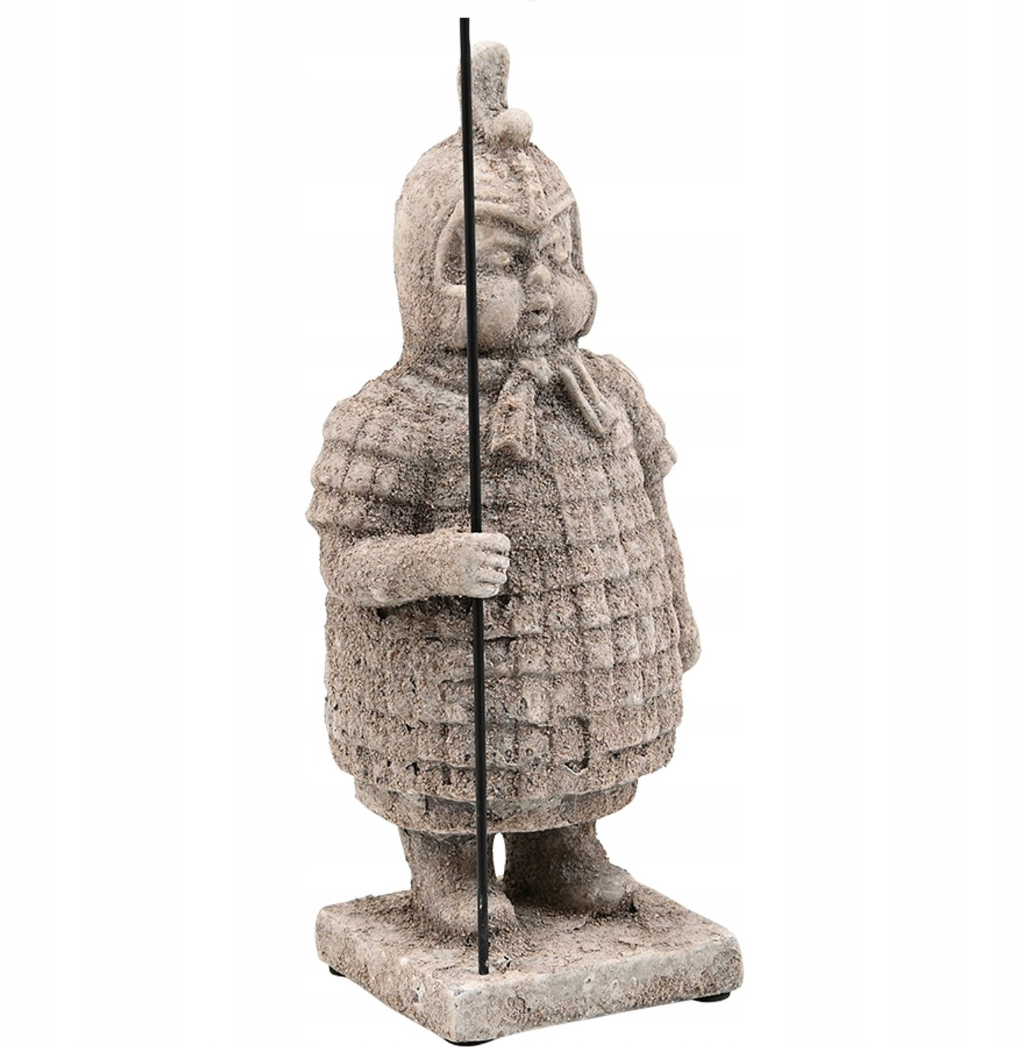 Grijze Cementen Soldaat Figuur 29cm - Terracotta Stijl Decoratie voor op tafel