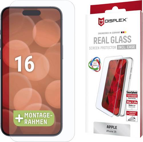 DISPLEX Displayschutzglas Apple iPhone 16 1 St. Anti-Fingerprint 02001