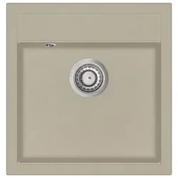 Granitspüle Einzelbecken 11 | vidaXL : Farbe - Beige