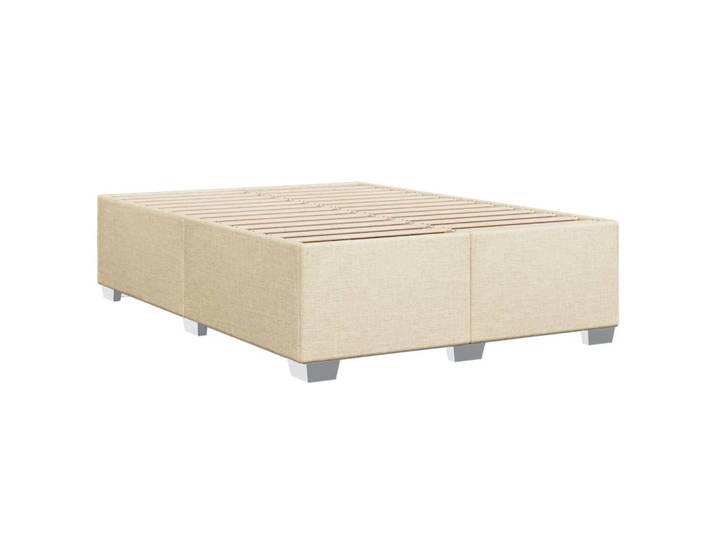 vidaXL Cadre de lit sans matelas Crème 140x190 cm Tissu