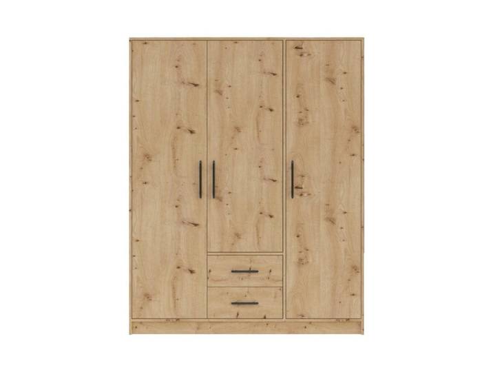 Deine Möbel 24 Kleiderschrank SAM SR2 3-türig 150 / 190 / 56 cm Eiche Artisan, 150x190x56 cm, Schlafzimmer, Kleiderschränke, Drehtürenschränke