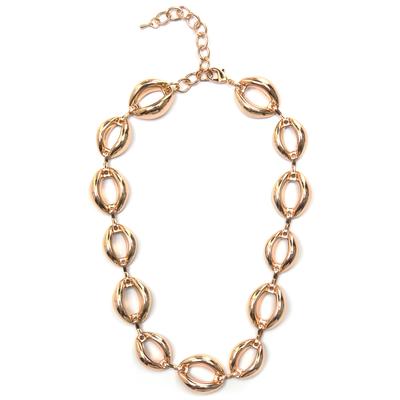 Collier FIRETTI "Halsschmuck Gliederkette", gold (gelbgoldfarben), Halsketten, Damen, Metall, L: 48 B: 18mm, Collier, B:18mm