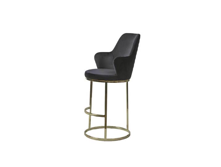 Xlmoebel Barhocker Eleganter Designer Barhocker aus hochwertigem Material in Schwarz (Barhocker, 1 St., Barhocker), Hergestellt in Europa