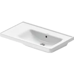 Duravit D-Neo Möbel-Waschtisch 2370800060 80 x 48 cm, ohne Hahnloch, asymmetrisch, Becken rechts, mit Überlauf, mit Hahnlochbank
