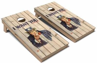 Skip's Garage Uncle Sam Cornhole Board Set