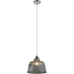 Paul Neuhaus, Pendelleuchte, LED Pendellampe SCARLETT Vintage höhenverstellbar Rauchfarben (E27)