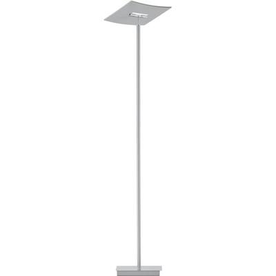 LED Stehlampe "MODENA X", silber (nickelfarben matt, chromfarben abgesetzt), 1, H: 180cm, 1 Stk., ohne Lesearm, HELL HÖLLISCH GUTES LICHT, Leuchten, Tastdimmer, LED Stehlampe