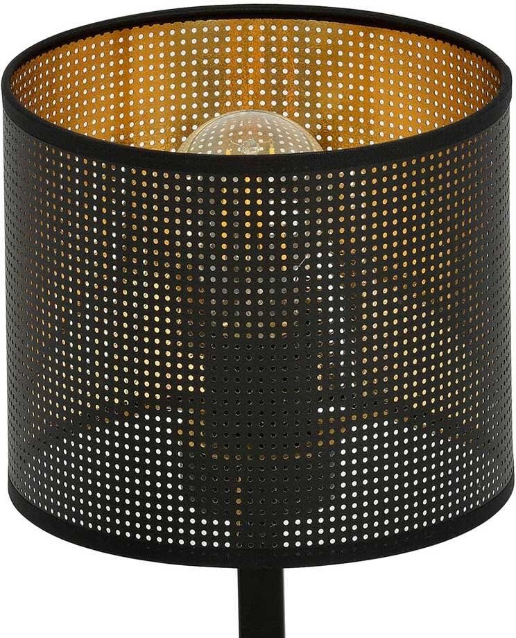 Wonderlamp Lámpara de mesa con base rectangular negro e interior dorado