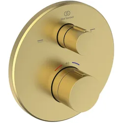 Ideal Standard Badethermostat Ceratherm T100 Unterputz-Rosette, Brushed Gold, Durchmesser 163 mm