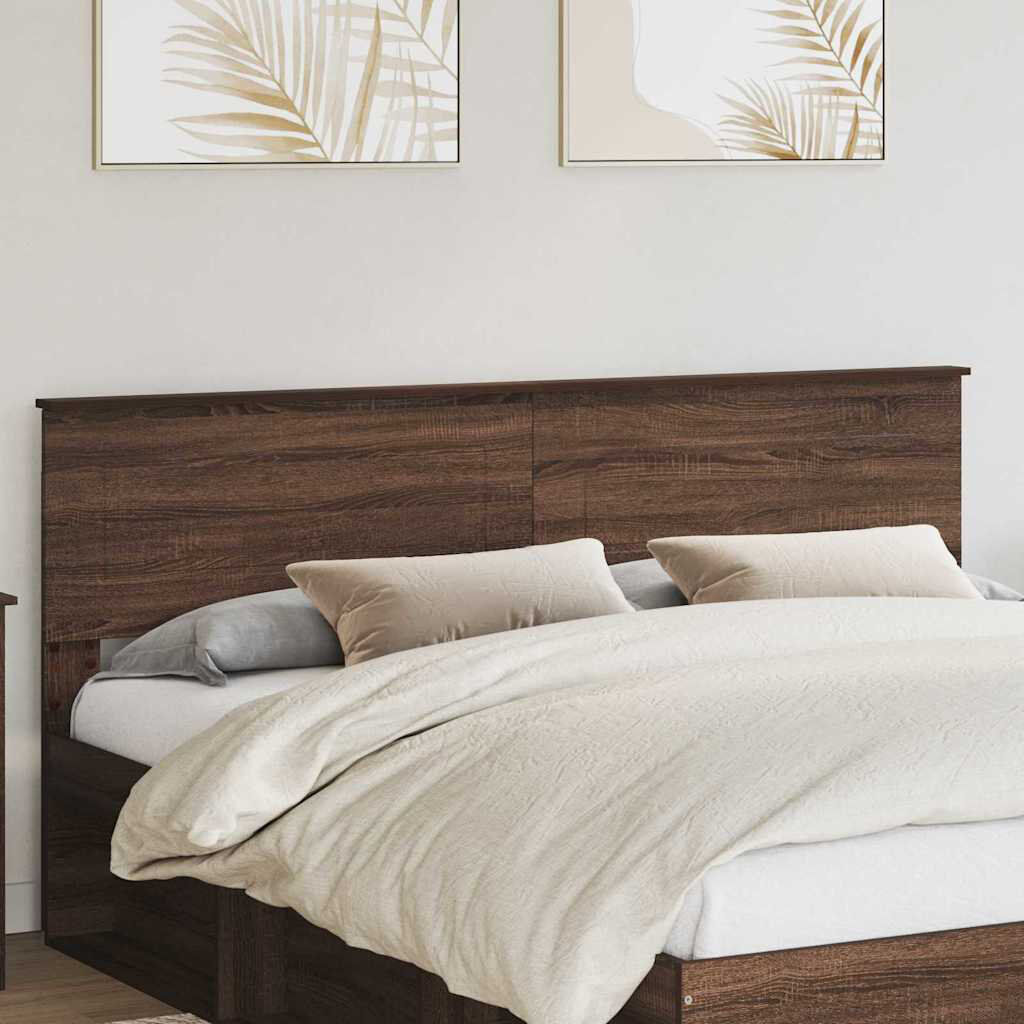 17 Stories Panel Headboard Brown Oak King