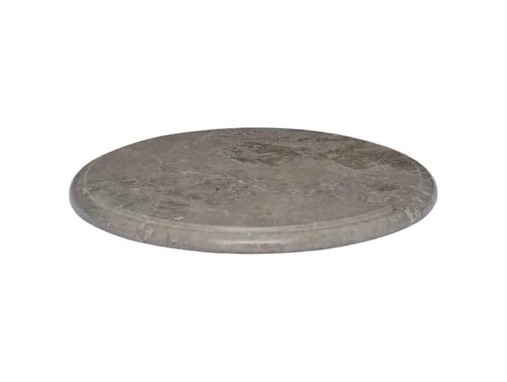 GFDWPUY Tischplatte Grau Ø40x2,5 cm Marmor Robust, feucht abwischbar, für Esszimmer, Küche, Garten, Naturstein