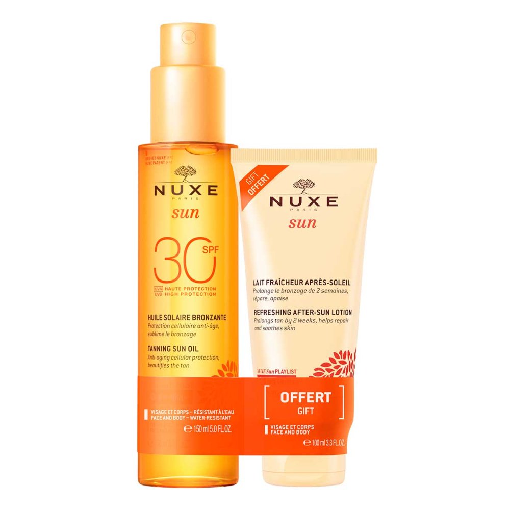 NUXE GmbH Nuxe Sun Set Sonnenöl LSF30 Gratis After-Sun 19539084