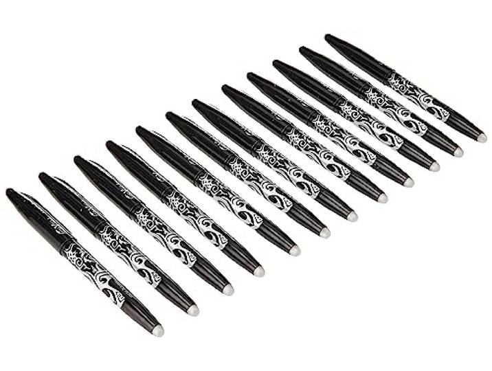 Pilot Frixion Rasbare Rollerball Pen - Zwart Box of 12 Zwart