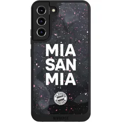 Nivocase Handyhülle für Samsung Galaxy S22+ Hülle NIVOpure Case Schwarz FC Bayern München Mia San Mia Girl (Samsung Galaxy S22+), Smartphone Hülle, Schwarz