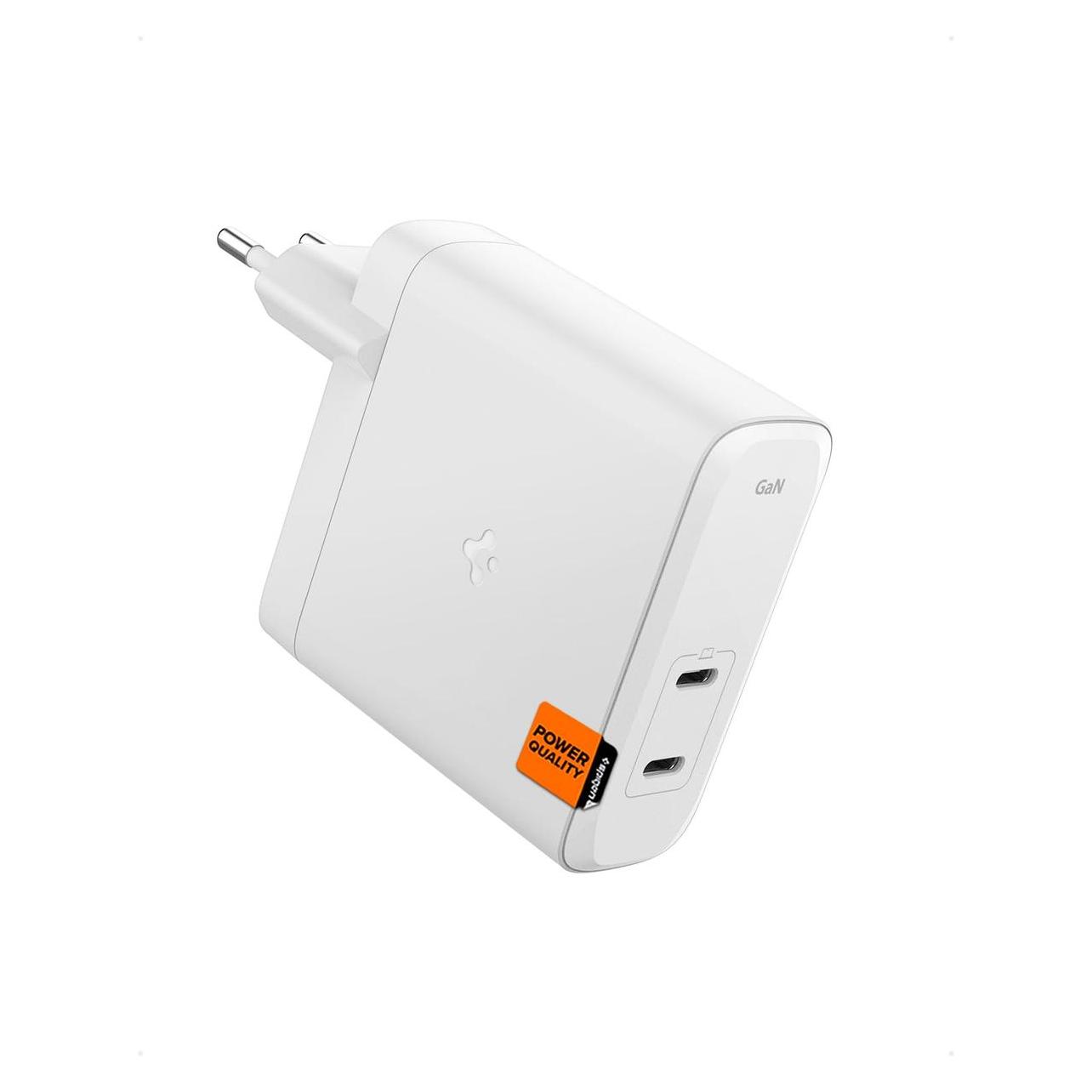 Spigen ArcStation Pro Charger + USB-C 140-W Cable - White (140 W, 2 Ports) (26730-0)