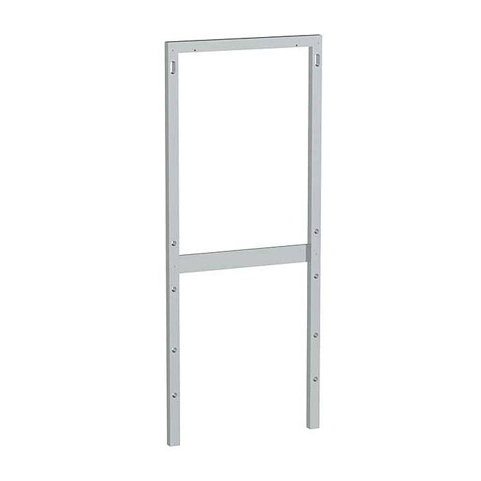 Geberit Distanzrahmen 131011001 Wasseranschluss hinten mittig, Aluminium poliert