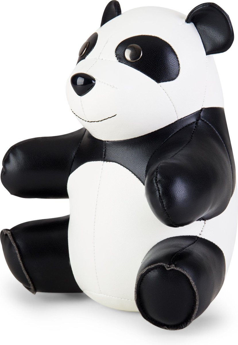 Zuny boekensteun zittende panda wit/zwart