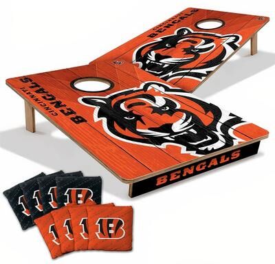 Skip's Garage Cincinnati Bengals NFL Tailgate Cornhole Board Set