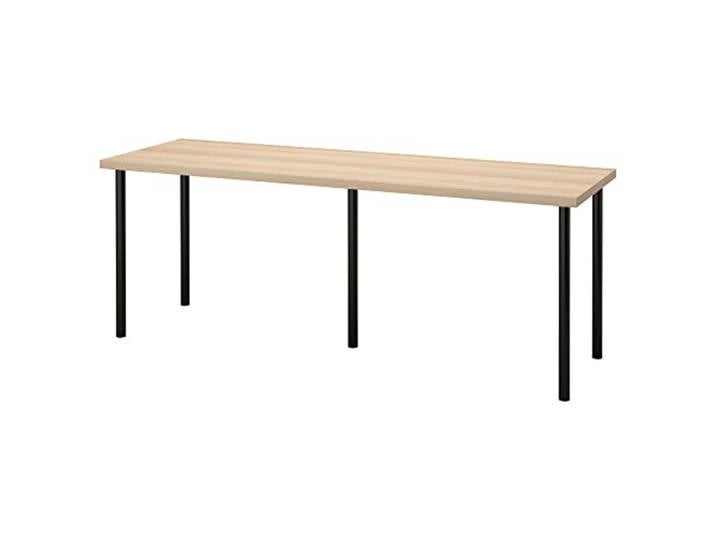 IKEA LAGKAPTEN/ADILS Bureau 200x60 cm Effet Chêne Teinté Blanc/Noir