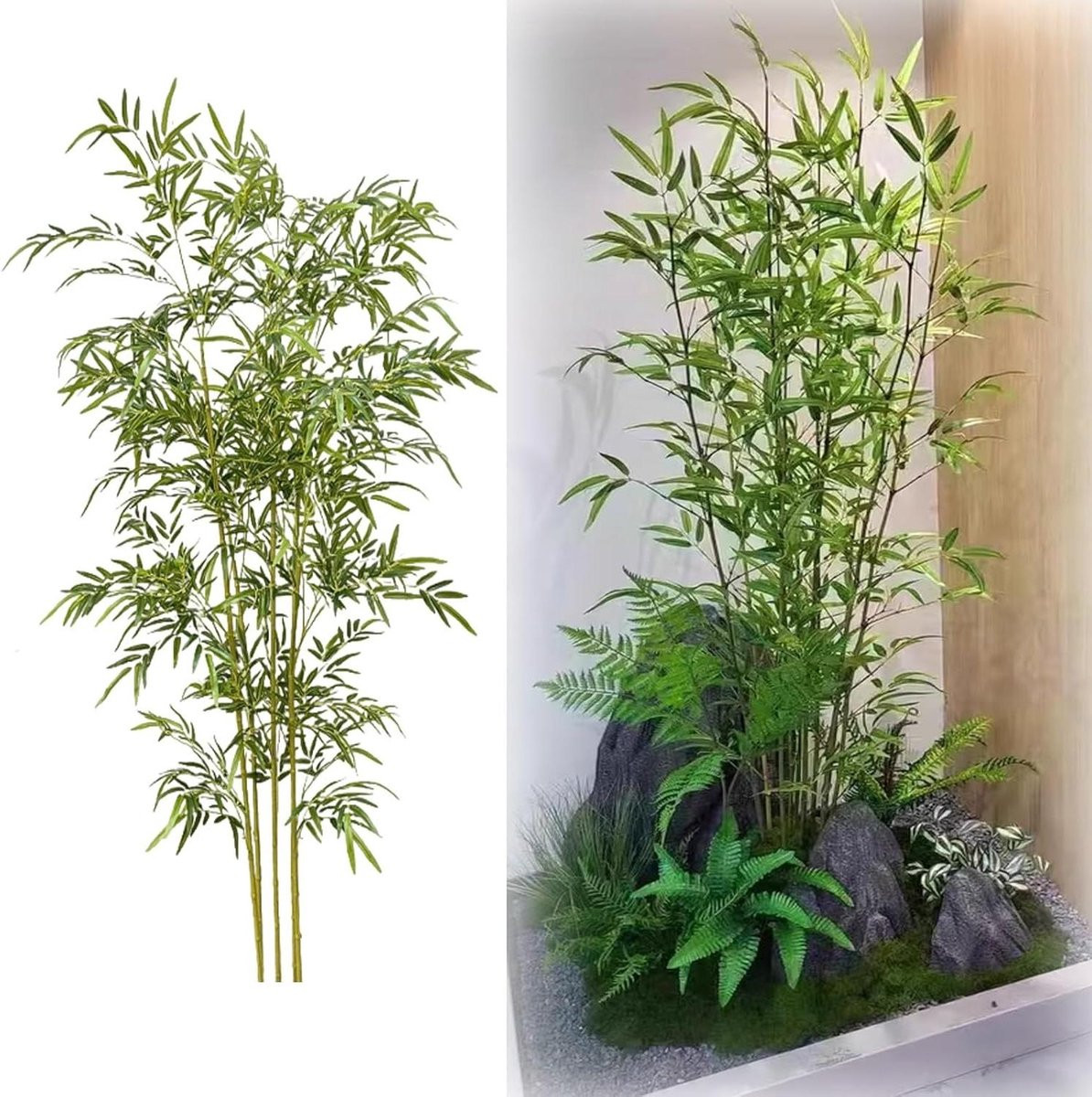 Kunstmatige bamboeplant - Groene nep bamboe boom voor binnen decoratie - 150 cm