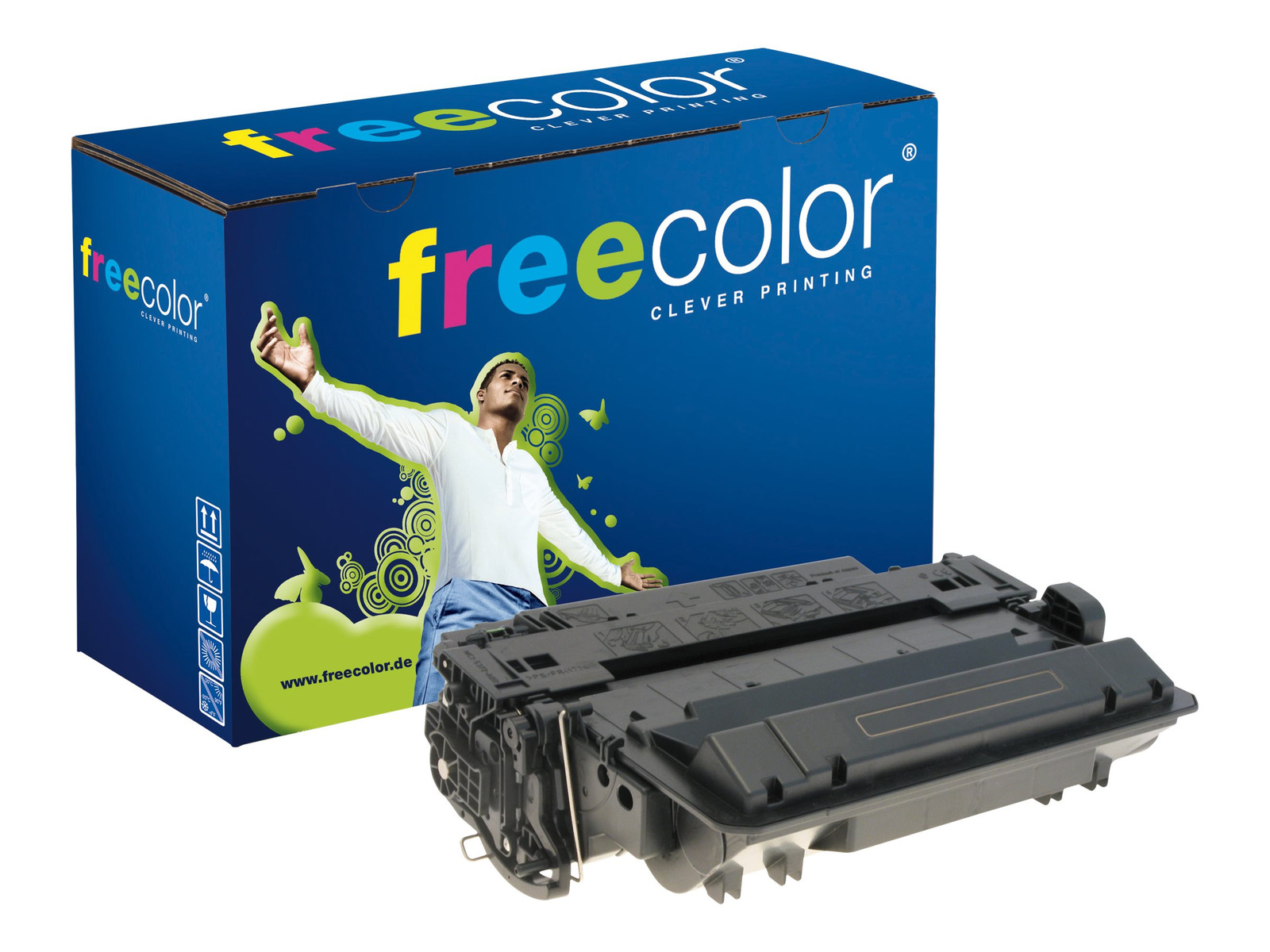 Freecolor K15222F7 Toner voor HP LaserJet P3015, Compatibel met CE255X, Zwart