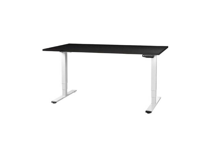 Contini RAL 9016 höhenverstellbarer Bürotisch 1.6x0.8m Schwarz/Weiss