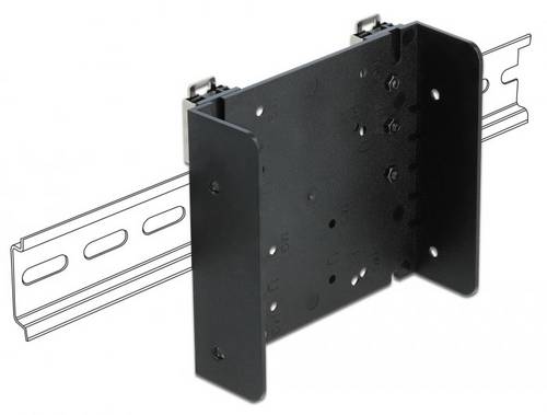 Delock 66292 Hutschienenadapter für Hutschienenmontage 1 St. Bag
