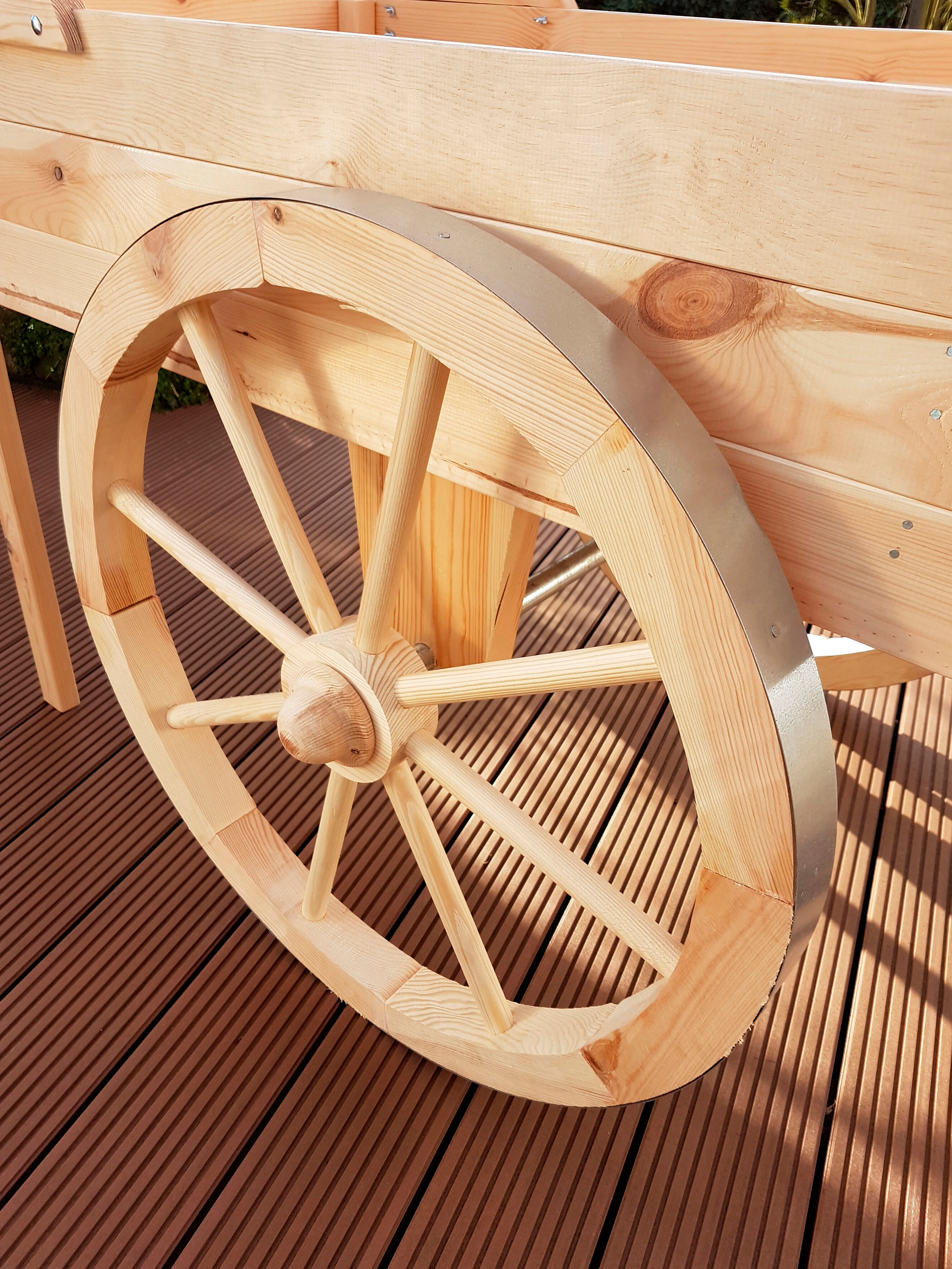 Transportkarren PROMADINO "Marktwagen", beige (natur), B:82cm H:80cm L:173cm, Holzwerkstoff, Transportwagen, Transportkarren, BxTxH: 173x82x80 cm natur Einheitsgröße