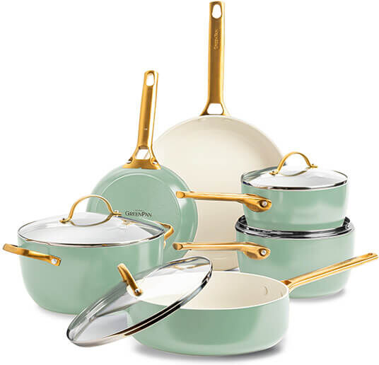 GreenPan Padova Reserve 6 Piece Cookware Set Mint Green