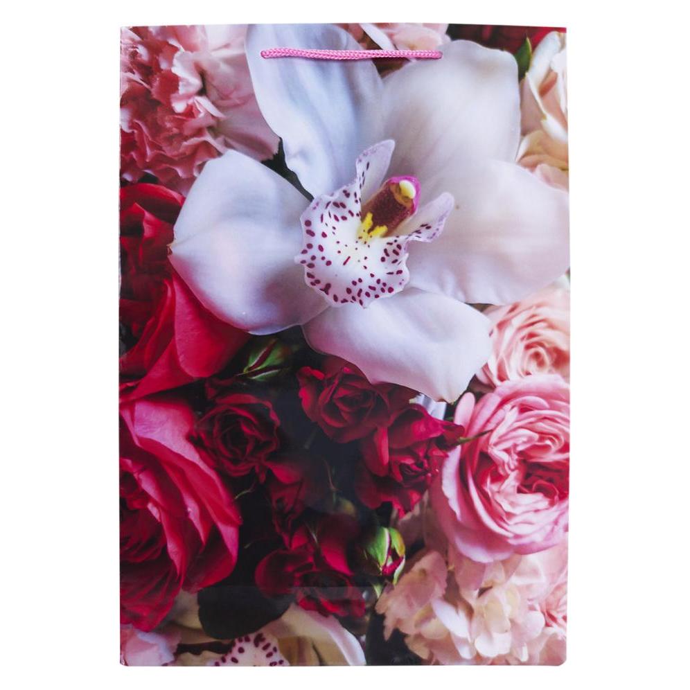 Idena Geschenktasche classic Blumen glänzend 25x34x8,5cm sortiert (53883229)