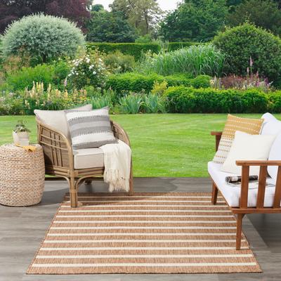 Nourison Positano Indoor/Outdoor Striped Area Rug.