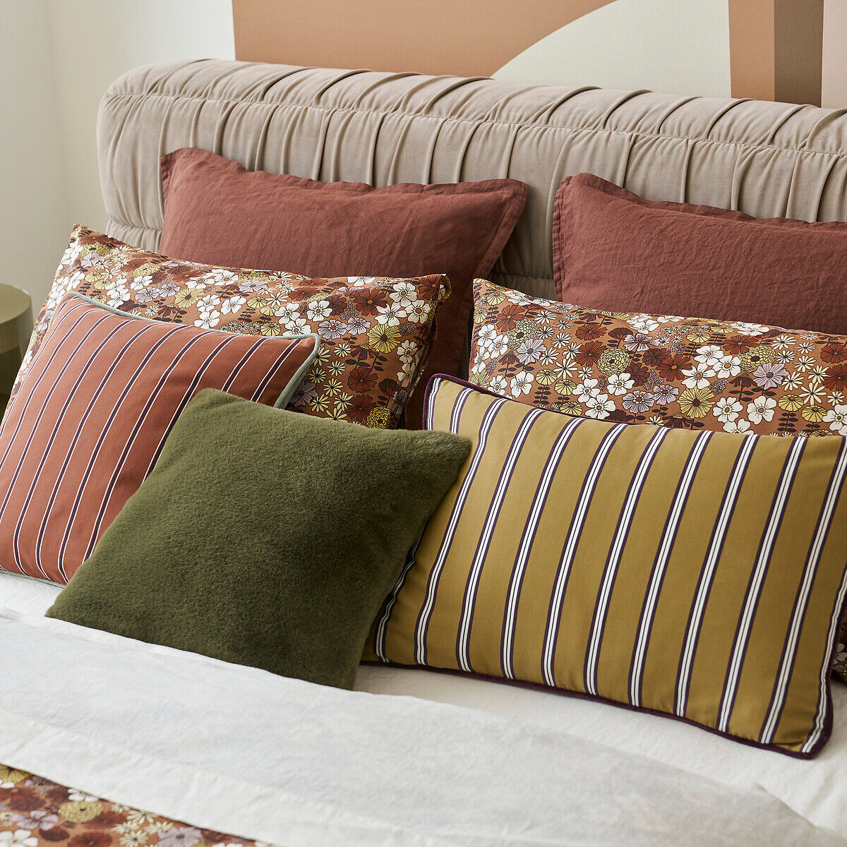 LA REDOUTE INTERIEURS Housse de coussin duveteuse, Colton